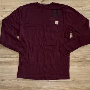 Carhartt Long Sleeve Pocket Tee - Burgundy